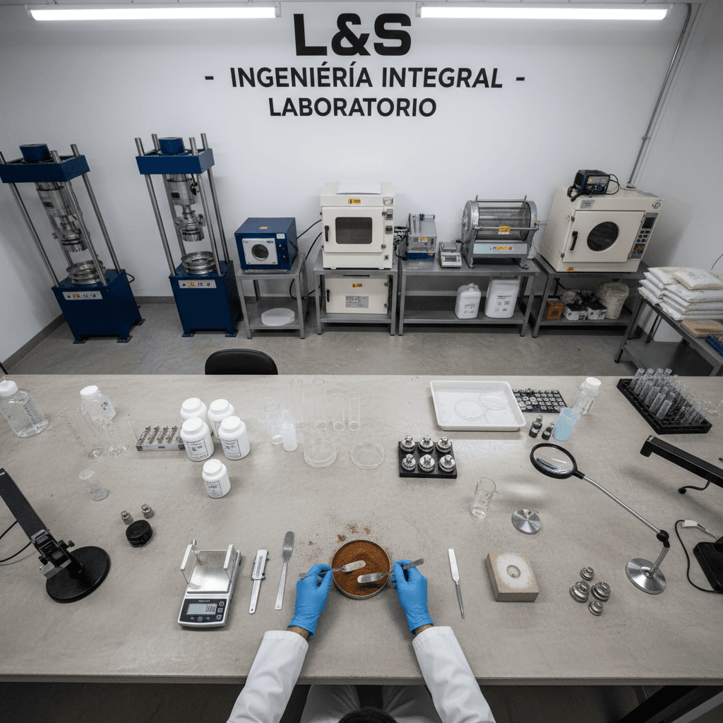Concrete and soil analysis - laboratory testing equipment